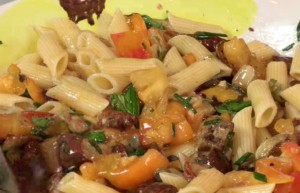 Оригинальная паста с запеченными баклажанами
